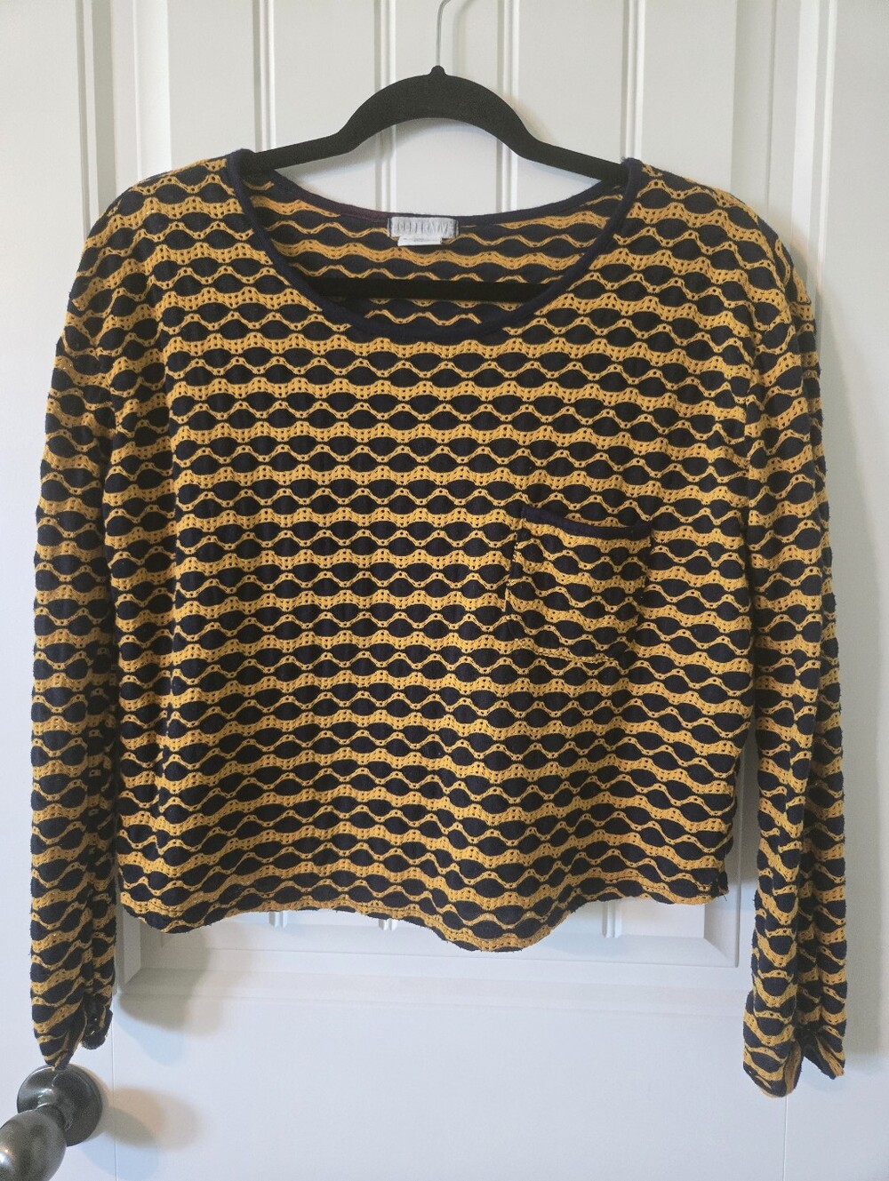 Urban Outfitter's Cooperative Black and Gold Patterned Long-Sleeve Sweatshirt